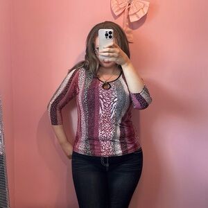 y2k animal print top